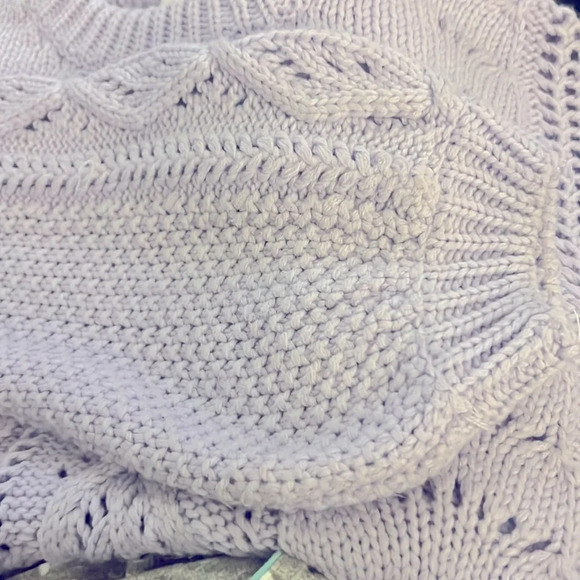 Chunky knit sweater in lilac  colour - Picture 5 of 6